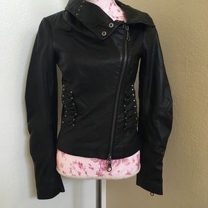 L.A.M.B. Lamb Gwen Stefani Black Leather Jacket